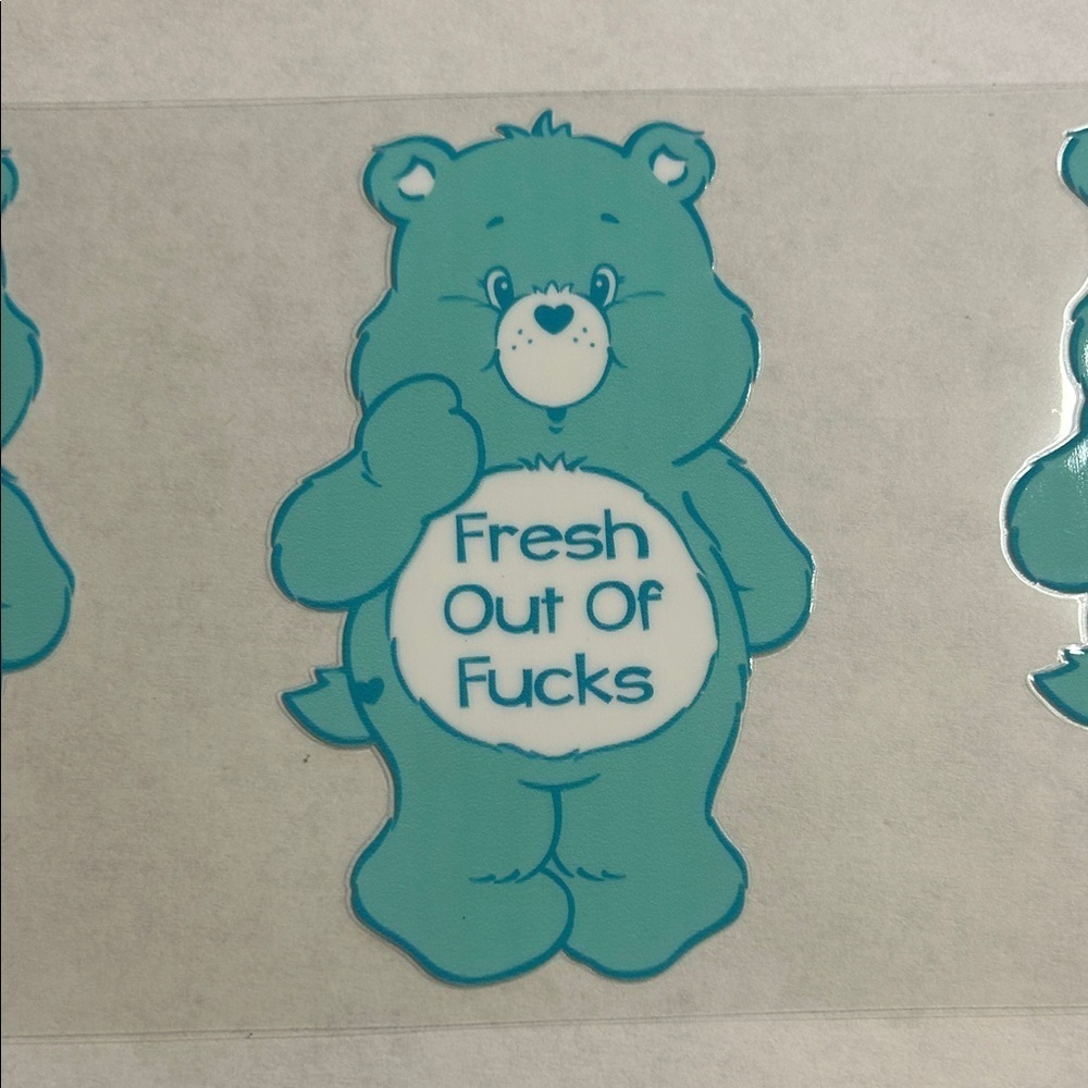 Swear Bear Out of F*cks Cup Decal 126